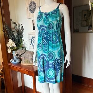 NWT Style&Co size small Blue and Green Sleeveless Summer Dress